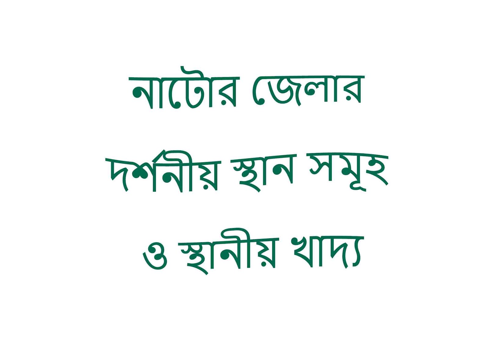 নাটোর জেলার দর্শনীয় স্থান সমূহ ও স্থানীয় খাদ্য