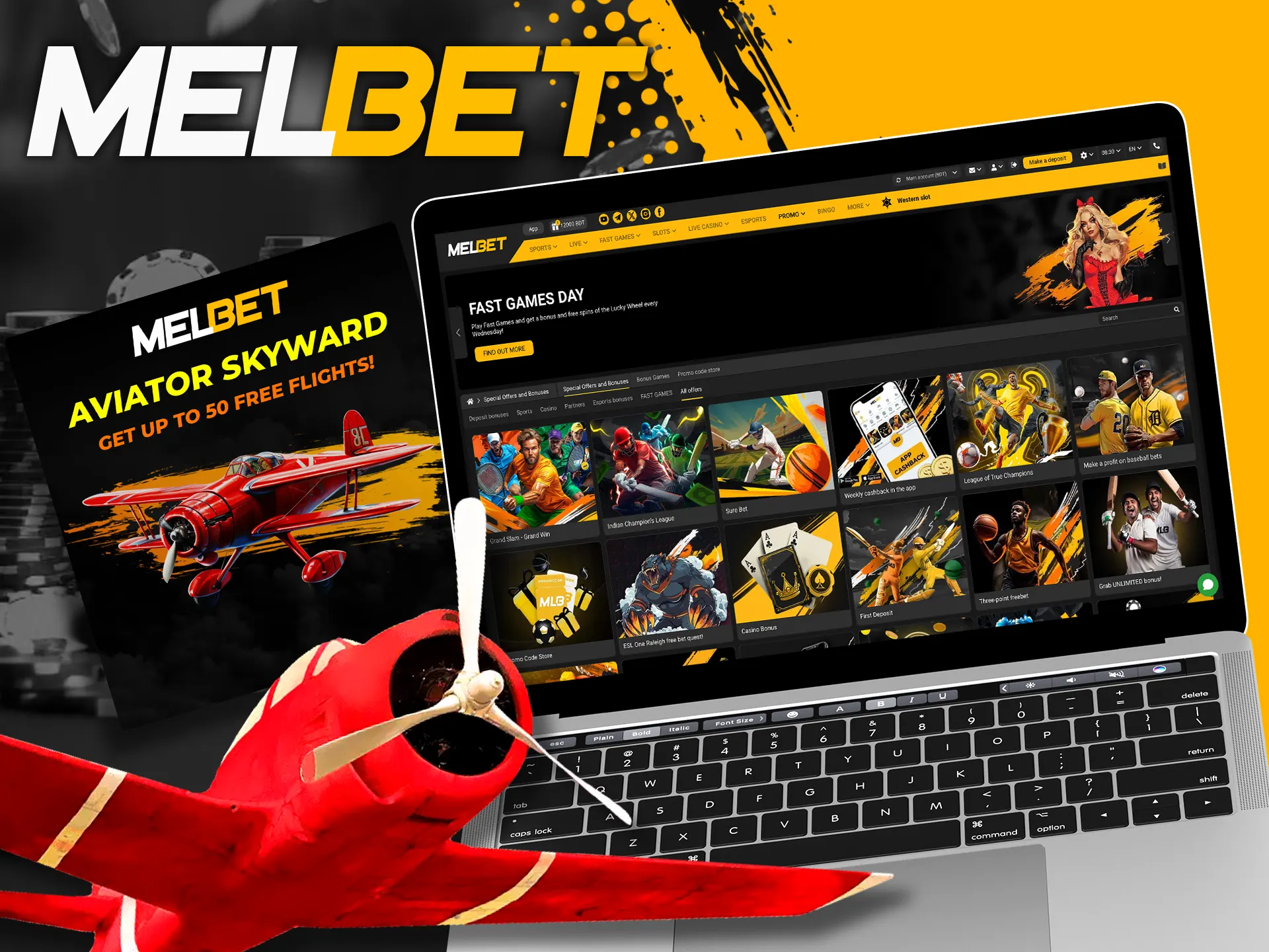 Start your betting with the Aviator Skyward bonus from Melbet.
