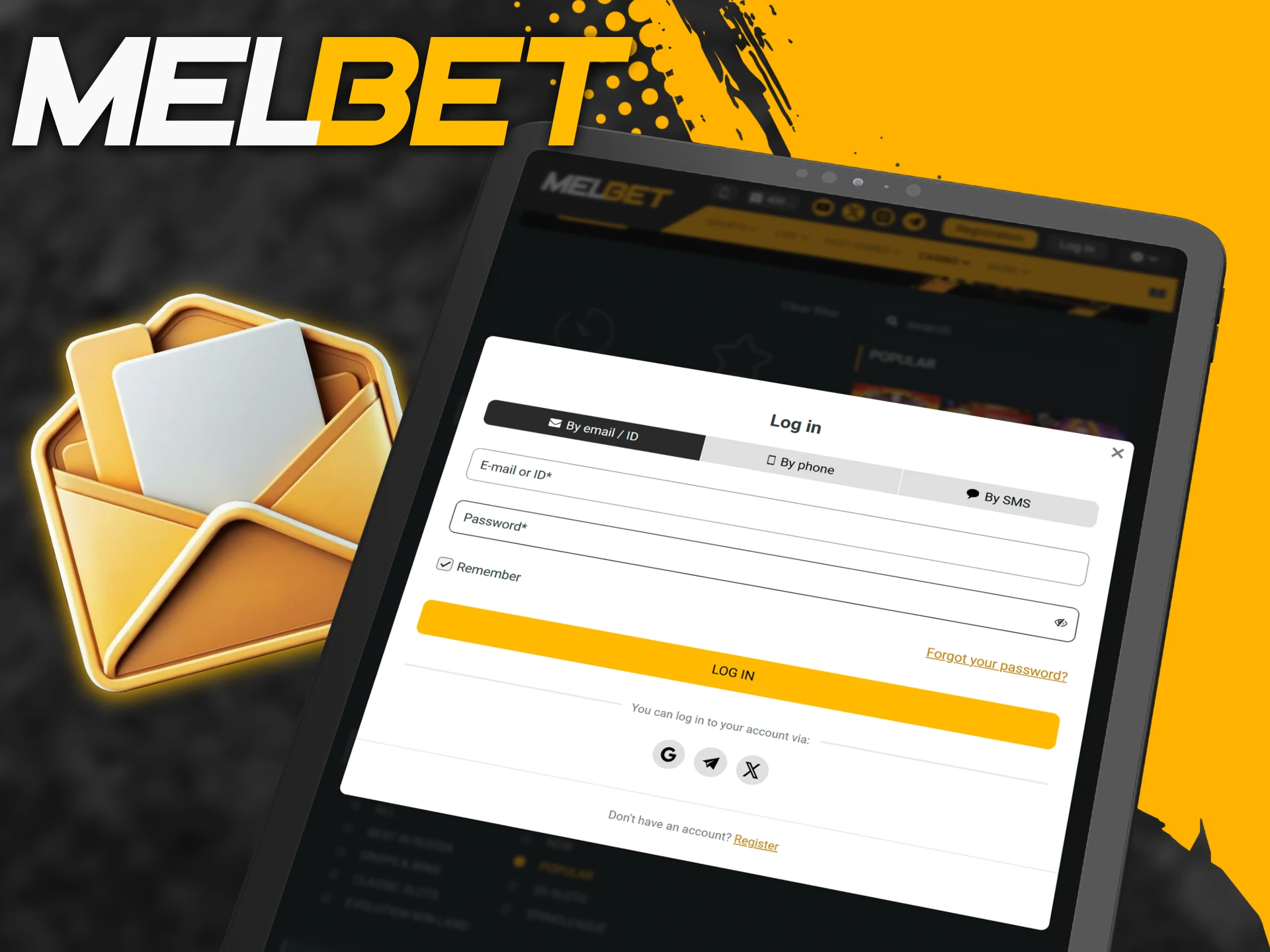 Melbet login option using your registered email and password for quick and secure access.