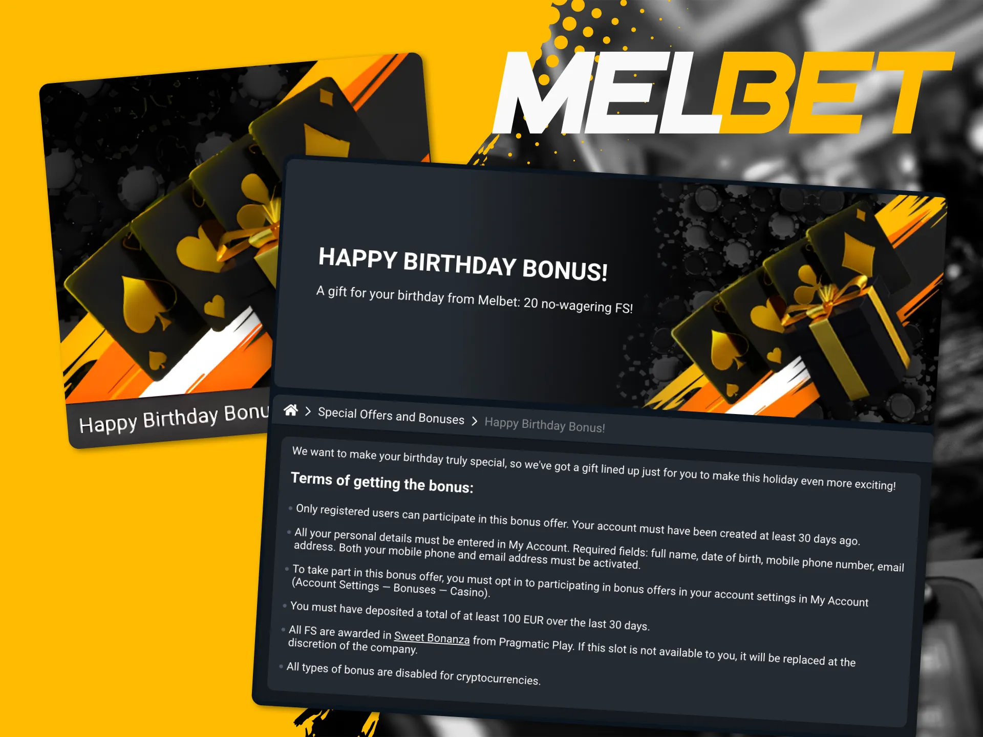 Who can receive the Birthday Bonus at Melbet online casino.